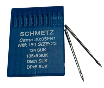 |  730714  |  SCH2005FB/160  |  Schmetz Ballpoint Needle 134, 797, 135X5, 135X7, 135X25, DPX5-SUK/FG-size # 160/23 ---(priced p/needle , order in multiples 10 only)