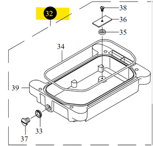 JK-401-59764  |  Oil Reservoir / Sump for Juki MO6800 overlocker