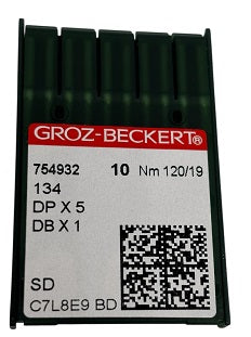 754932  |  GB2005ME/120 Groz -Beckert Leather Needle 134/DPX5/135X5/135X7/DBX1 SD NEEDLE  | size # 120/19 ---(priced p/needle , order in multiples 10 only)