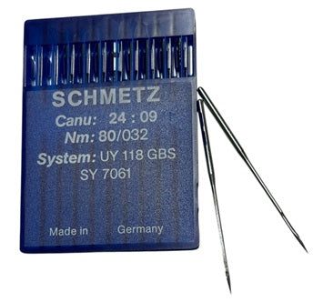 |    SCH2409/80  |  Schmetz UY118GBS, SY7061-size # 80/12 ---(priced p/needle , order in multiples 10 only)