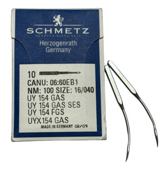 |    SCH0660EB/100  |  Schmetz Ballpoint Needle SY1433, UY154FGS, UY154GAS, UOX154-SES/FFG-size # 100/16 ---(priced p/needle , order in multiples 10 only)