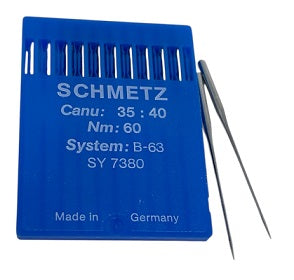 |    SCH3540/60  |  Schmetz B63, 1280KSP, DVX63, SY7380, -size # 60/8 ---(priced p/needle , order in multiples 10 only)