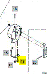 BER-20501743  |  Bernina 217/850/950 Bobbin Case Tension spring fastening screw. (b/case = 0040777000)