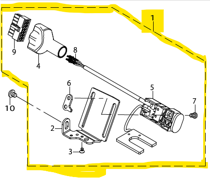 JK-401-48382  |  LED & BackTack Switch assembly for JUKI DDL-900A