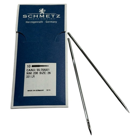 |  786454  |  SCH5570AX/230 Schmetz Leather331LR-NRTW/LR-size # 230/26 NEEDLE Pearson Machine. ---(priced p/needle , order in multiples 10 only)