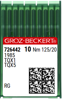 |  726442  |  GB2790JB/125  | Groz-Beckert Brand Needle 29S, 175X1, 1985, 175X5, TQX1- TQX5  -size # 125/20 ---(priced p/needle , order in multiples 10 only)
