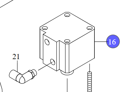 JK-PA400150200  |  Foot lift Air Cylinder for JUKI LU-2800 series, PLC-2700
