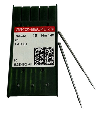 |  756232  |  GB4425/140   | Groz Beckert  Brand Needle LAX81, 81-size # 140/22 ---(priced p/needle , order in multiples 10 only)