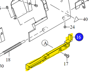 JK-131-00805  |  Looper cover bracket for Juki MO6704, 6714, MO6904, 6914