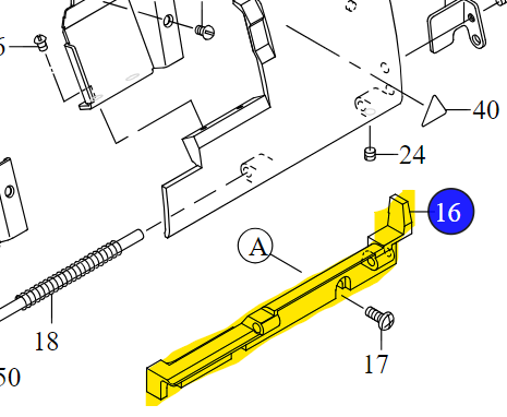 JK-131-00805  |  Looper cover bracket for Juki MO6704, 6714, MO6904, 6914