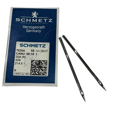 |  782334  |  SCH5010/250  |  Schmetz 214X1, 328, DDX1, SY4950-size # 250/27 ---(priced p/needle , order in multiples 10 only)