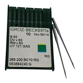 |  774192  |  GB3540/90   |  Groz-Beckert Needle B63, 1280KSP, DVX63, UY 121GAS. SY7380, -size # 90/14 NEEDLE  | ---(priced p/needle , order in multiples 10 only)