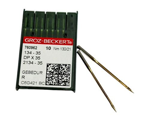 |  760962  |  GB3210/130GEBE Groz -Beckert GEBEDUR Needle 2134-35, 134-35-size # 130/21 NEEDLE  | ---(priced p/needle , order in multiples 10 only)