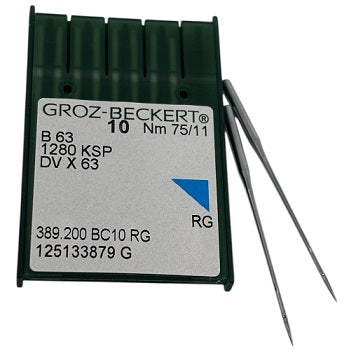 |    GB3540/75   |  Groz-Beckert Needle B63, 1280KSP, DVX63, SY7380, -size # 75/11 NEEDLE  | ---(priced p/needle , order in multiples 10 only)