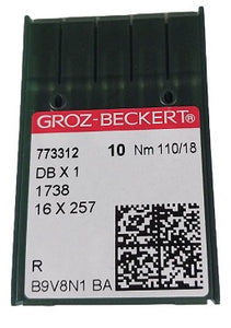 GB1305EB/130  |    |  (priced p/ndl , multiples 10 only ) Groz Beckert Needle 71X1 -DLX1 - 1738A -SES/FFG-# 21/130