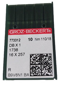 GB1305EB/130  |    |  (priced p/ndl , multiples 10 only ) Groz Beckert Needle 71X1 -DLX1 - 1738A -SES/FFG-# 21/130