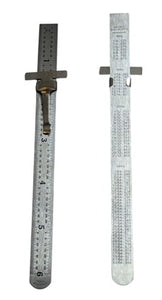 ACC-300/1  |  Imperial measurements -- 6" Pocket Ruler w/ sliding gauge.