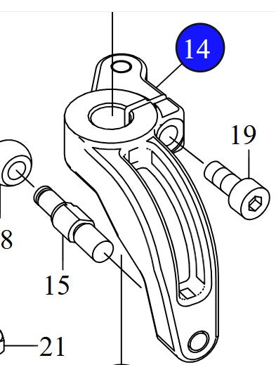 JK-401-31637  |  Moving Knife Drive Arm for Juki LU-2828 .