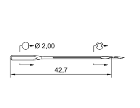 SCH4522/125  |  706206  | (priced p/ndl , multiples 10 only)  Schmetz needle 780C , 780 C # size # 125/20