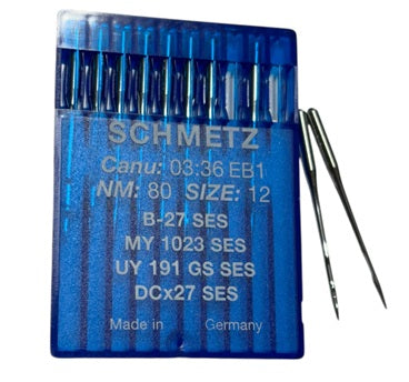 |    SCH0336EB/80  |  Schmetz Ballpoint Needle B27, 81X1, DCX27, DCX1, SY6120, MY1023-SES/FFG-size # 80/12 ---(priced p/needle , order in multiples 10 only)