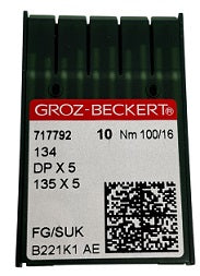 GB2005FB/100 Groz -Beckert Ball Point Needle 134, 797, 135X5, 135X7, 135X25, DPX5-SUK/FG-size # 100/16 NEEDLE  | ---(priced p/needle , order in multiples 10 only)