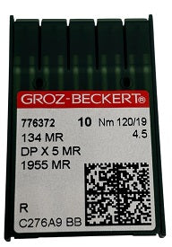 |  776372  |  GB2005/MR4.5/size # 120/19  |  Groz -Beckert MR SAN11 Needle 134, 797, 135X5, 135X7, 135X25, DPX5-MR4.5 -size # 120/19 NEEDLE  | ---(priced p/needle , order in multiples 10 only)