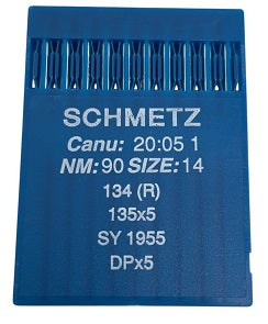 SCH2005/90 Schmetz Needle 134, 797, 135X5, 135X7, 135X25, DPX5-size # 90/14 NEEDLE  | ---(priced p/needle , order in multiples 10 only)