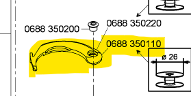 DK-0688-350110  |  Moving Knife for Durkopp Adler 888 Classic