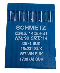 717694  |  SCH1425FB/90 Schmetz Ballpoint Needle 1738, SY2270, 16X231, 16X257, DBX1, DBX257-SUK/FG-size # 90/14 NEEDLE  | ---(priced p/needle , order in multiples 10 only)