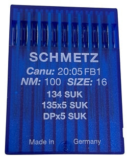SCH2005FB/100  |  Schmetz Ballpoint Needle 134, 797, 135X5, 135X7, 135X25, DPX5-SUK/FG-size # 100/16 ---(priced p/needle , order in multiples 10 only)