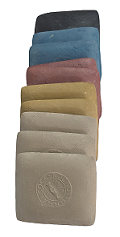HAN-CHALK/ASST.10PCS(Option A)  |  Box of 10 Hancock Brand Tailor's Chalk |  5 Asstd colours | 3 Wht, 1 Blk, 2 each Red, Yellow & Blue