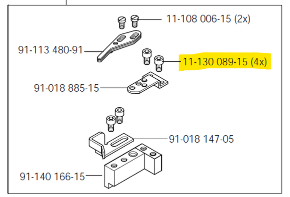 PF-11-130089-15  |  Screw for Pfaff 1245-900 \ trimmer