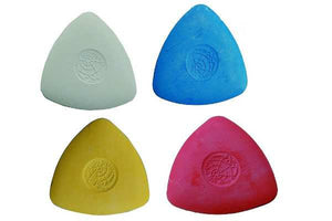 EDU-930D(MIX)  ||  10 Pcs. TRIANGULAR CHALK- Red, White,Yellow & Blue