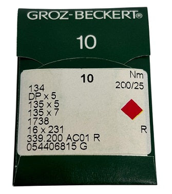 GB2005/200 Groz -Beckert Needle 134, 797, 135X5, 135X7, 135X25, DPX5-size # 200/25 NEEDLE  | ---(priced p/needle , order in multiples 10 only)