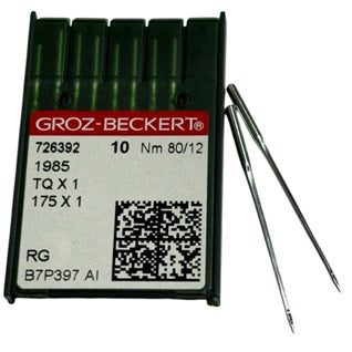 |  726392  |  GB2790JB/80  |    Groz Beckert Needle 29S, 175X1, 1985, 175X5, TQX1-size # 80/12 NEEDLE  | ---(priced p/needle , order in multiples 10 only)
