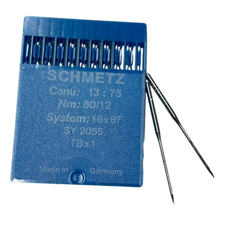 |    SCH1375/80  |  Schmetz Needle SY2055, 16X87, TBX1-size # 80/12 ---(priced p/needle , order in multiples 10 only)