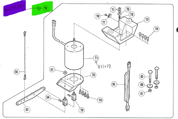 PS-811078-91009  |  Foot Lift Solenoid Kit for Pegasus W600 coverstitch machine