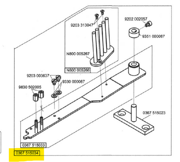 ADL-0367-515034  |  Binder Arm COMPLETE ASSEMBLY for Durkopp Adler 667