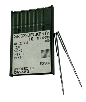|  742572  |  GB3800FB/100   |  Groz-Beckert Ball Point Needle UY128GBS, 1280SUK, UY128GS SUK, -SUK/FG-size # 100/16 NEEDLE  | ---(priced p/needle , order in multiples 10 only)