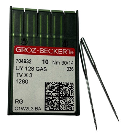 |  704932  |  GB3800/90   |  Groz-Beckert Needle UY128GAS, 1280, 149X3, MY1044, SY7292-size # 90/14 NEEDLE  | ---(priced p/needle , order in multiples 10 only)