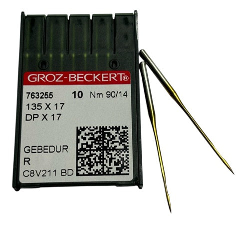 |  763255  |  GB3720/90GEBE Groz -Beckert GEBEDUR Needle 135X17, DPX17, SY3355-size # 90/14 NEEDLE  | ---(priced p/needle , order in multiples 10 only)