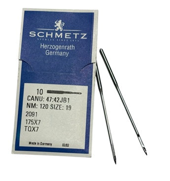 |    SCH4742JB/120  |  Schmetz 175x7, TQX7, 2091-size # 120/19 ---(priced p/needle , order in multiples 10 only)