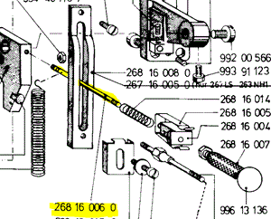 ADL-268160060  |  268 16 006 0 |  Reverse Lever Rod for Adler 267 / Griffstange
