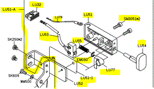 SIR-LU51A  |  Siruba L818, L819U Back stitch button unit