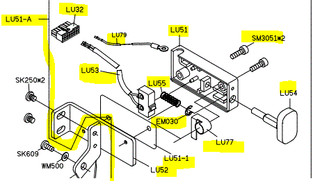 SIR-LU51A  |  Siruba L818, L819U Back stitch button unit