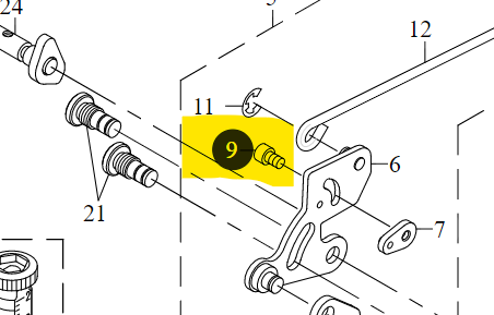 JK-SM-6040602-TP  |  Bolt / Screw M4 x 0.7  L=6 for Juki DDL-9000B