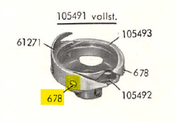 PF-91-000678-15  |  Hook Deflector screw for several Pfaff models ( industrial)